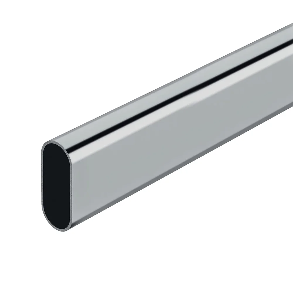 Varão Armário Oval Cromado 150cm Stor Planet