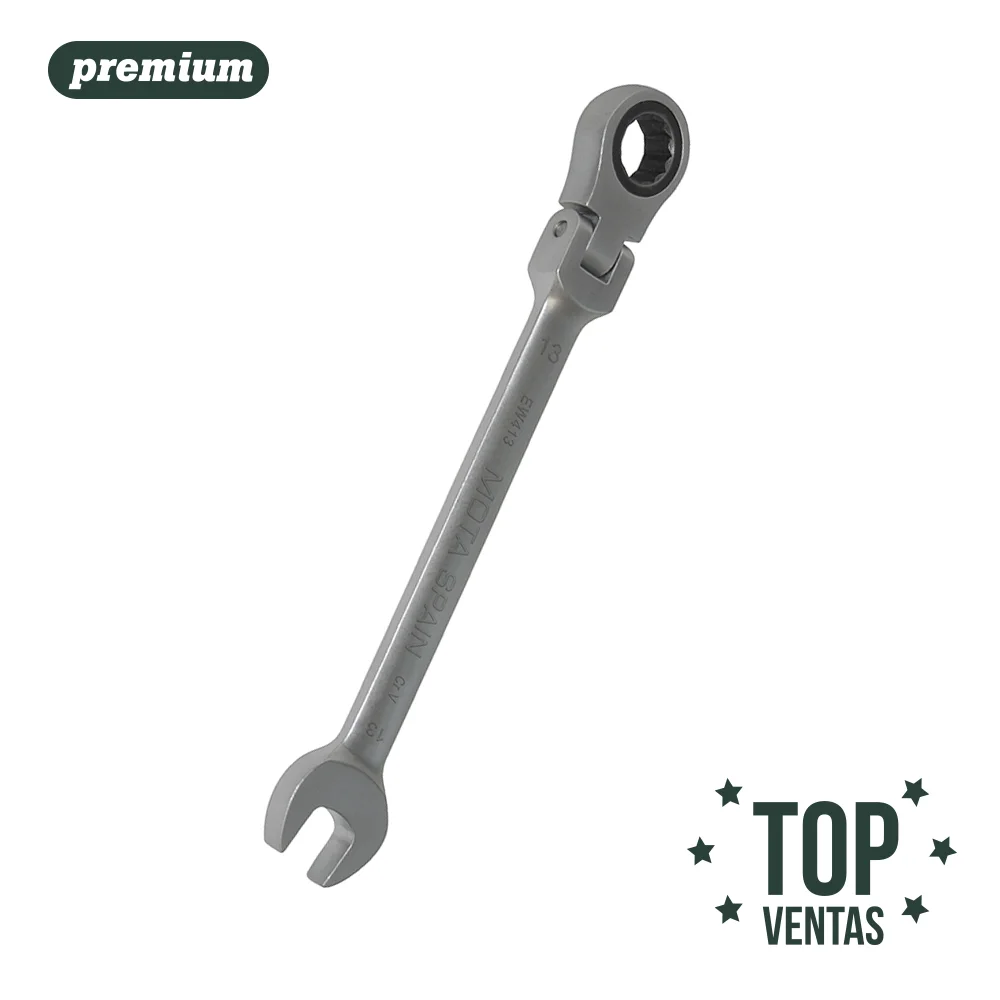 Chave Combinada com Catrava (Chave Boca + Roquete) Articulada 17mm Ew417