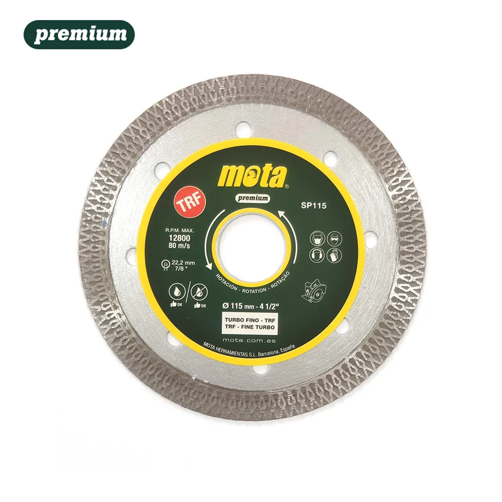 Disco Diamantado Turbo Fino Trf 115 Mm.-4- 1,2 .