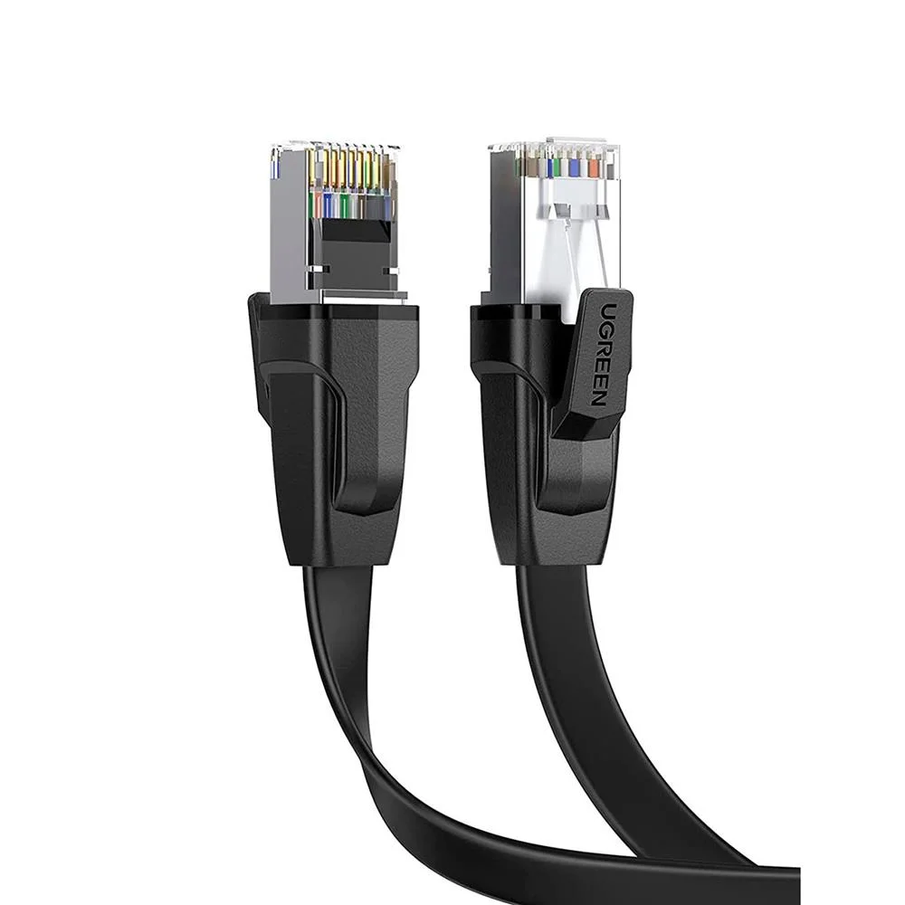 Cabo de Rede Ugreen Nw134 Flat Cat8 U/Ftp 30awg 1m Preto