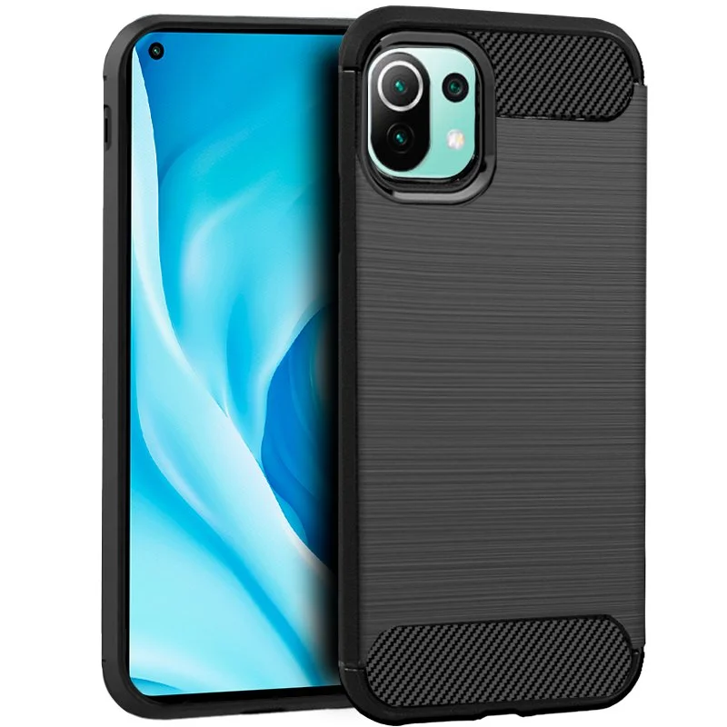Capa Cool para Xiaomi Mi 11 Lite / Mi 11 Lite 5g Negro de Carbono