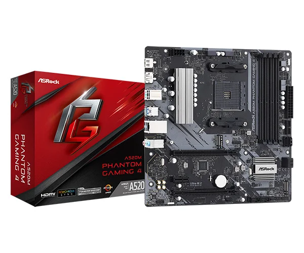 Asrock A520m Phantom Gaming 4 Amd A520 Socket Am4  Micro Atx