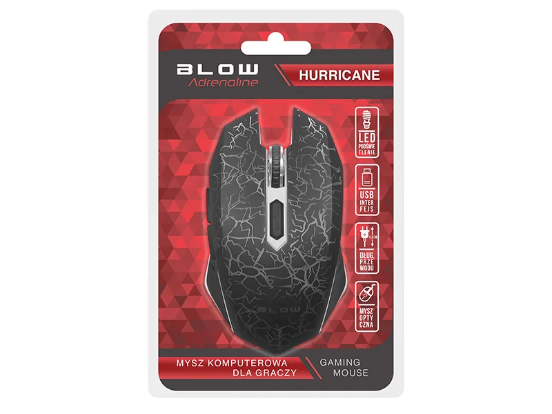 BLOW HURRICANE RATO MÃO DIREITA USB TYPE-A ÓTICO .