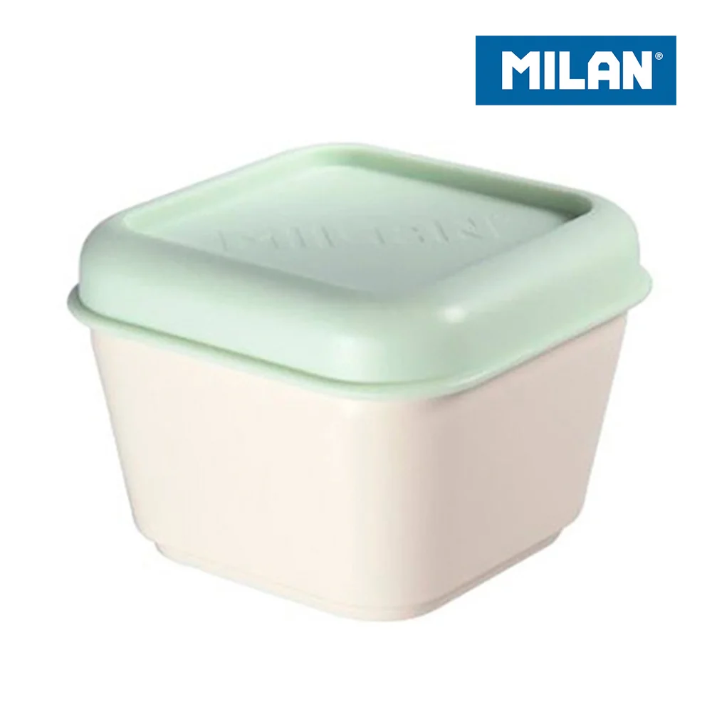 Recipiente para Alimentos Quadrado 0,33l Tampa Verde Milan