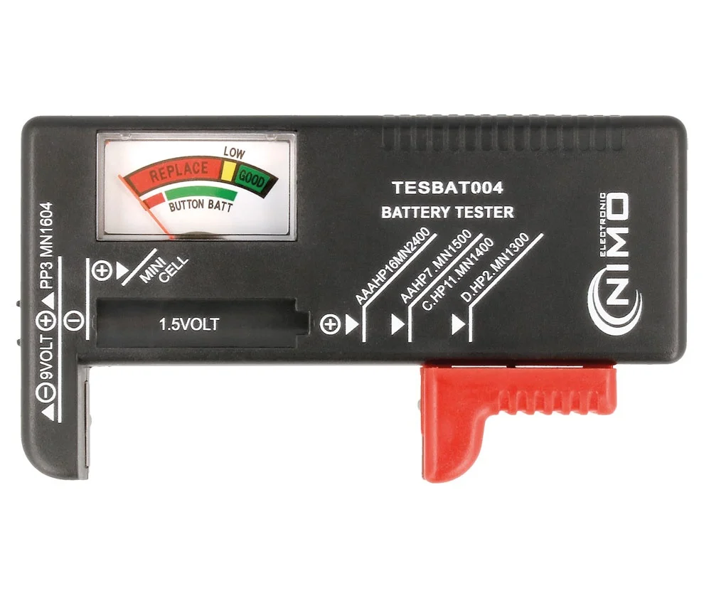 Testador De Bateria Tesbat004 1,5 V E 9 V