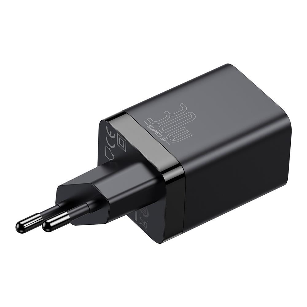 Rychlonabíjecka Baseus Super Si Pro Usb + Usb-C 30 W (Cerná)