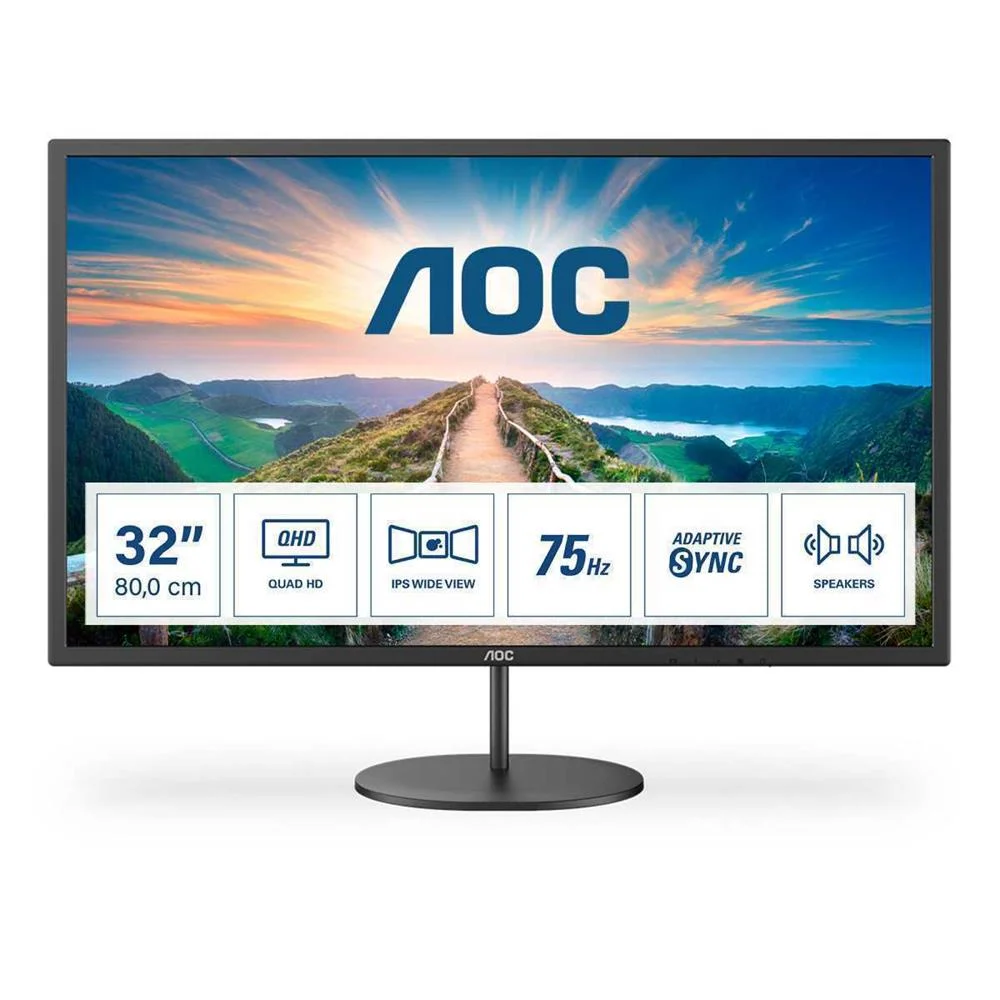Monitor Ips LED 31.5" Q32v4 2k Ultra Hd Preto - Aoc