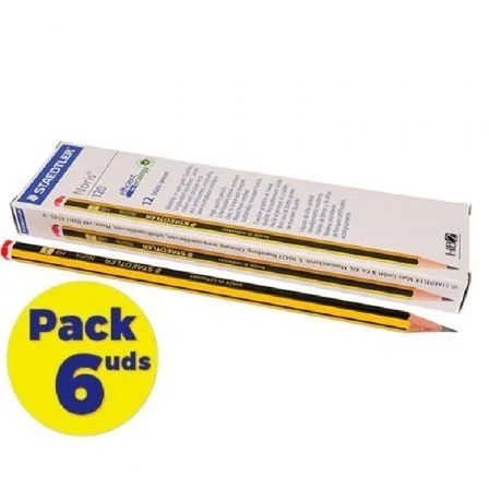 Lápices de Grafito Staedtler Noris 120-2/ Hb/ 6 C.