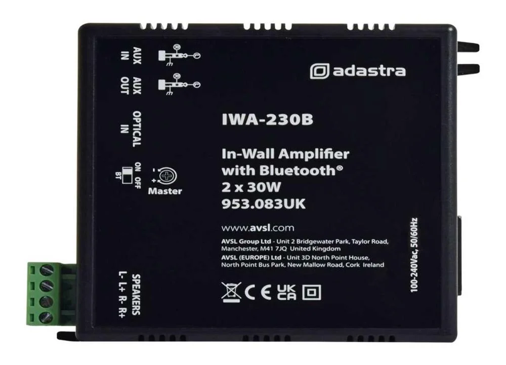 Amplificador de Parede Iwa com Bluetooth 2x30w
