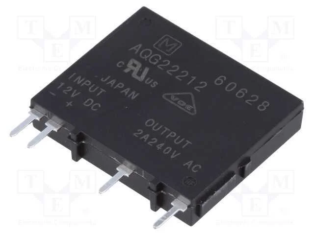 Relé: Semicondutores, Ucoma: 9,6÷14,4vdc, 2a, 75÷264vac, Pcb,Tht