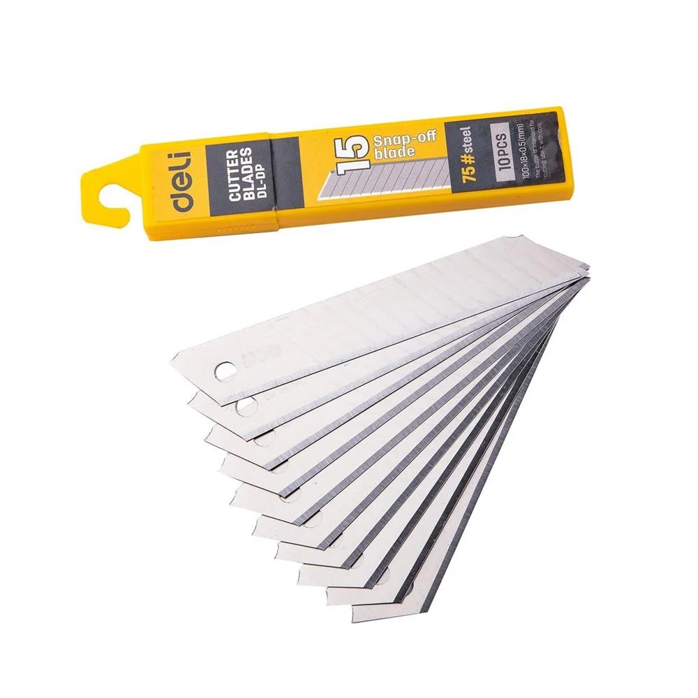 Pack 10x 9mm Blades Edl-Dp092 (Silver) - Deli
