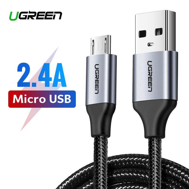 Cabo Micro Usb Qc 3.0 2.4a 0.25m Ugreen