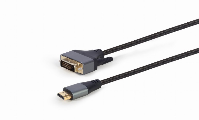 Cabo Gembird Cc-Hdmi-Dvi-4k-6 Hdmi para Dvi Premium Series 4k 30hz 1.8m Preto