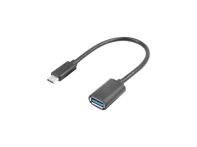 Adaptador Usb Lanberg Usb-C M 3.1 a Usb-A H 15cm Otg Negro