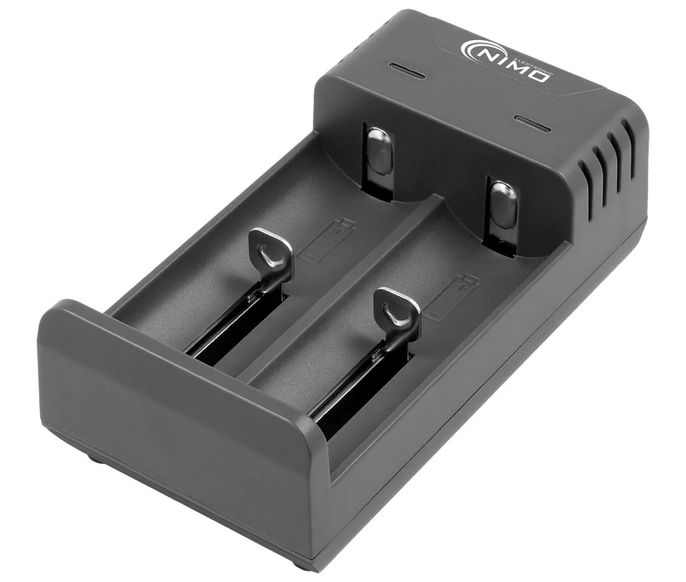 Cargador Baterías Cilíndricas de Ion-Litio 2 Cana.