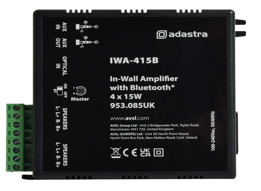 Amplificador de Pared Iwa Con Bluetooth 4x15w