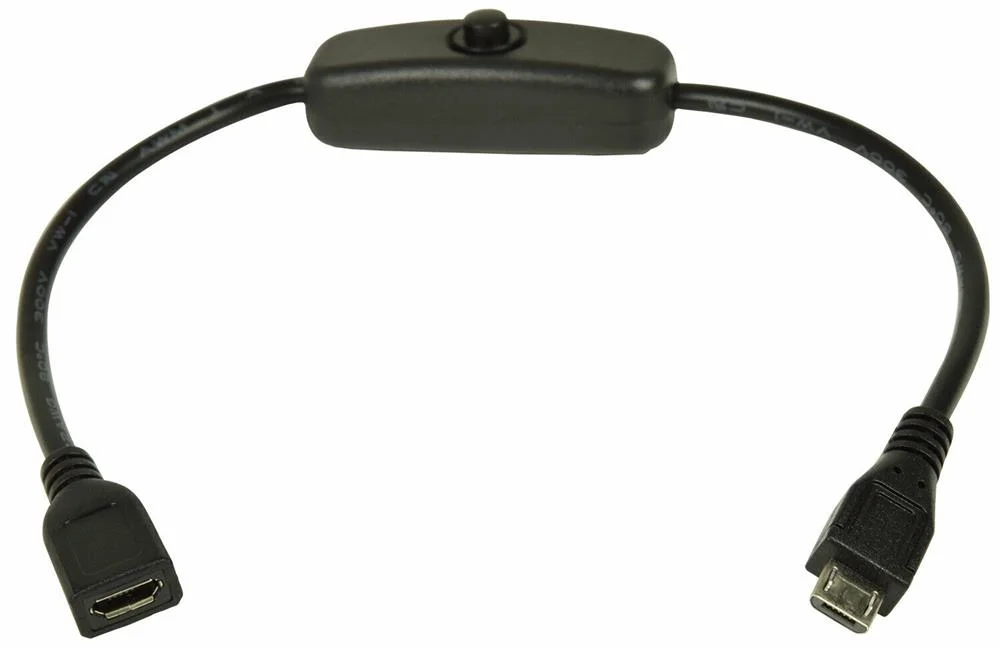 Cable de Extensión Micro Usb Con Botón de Encendi.