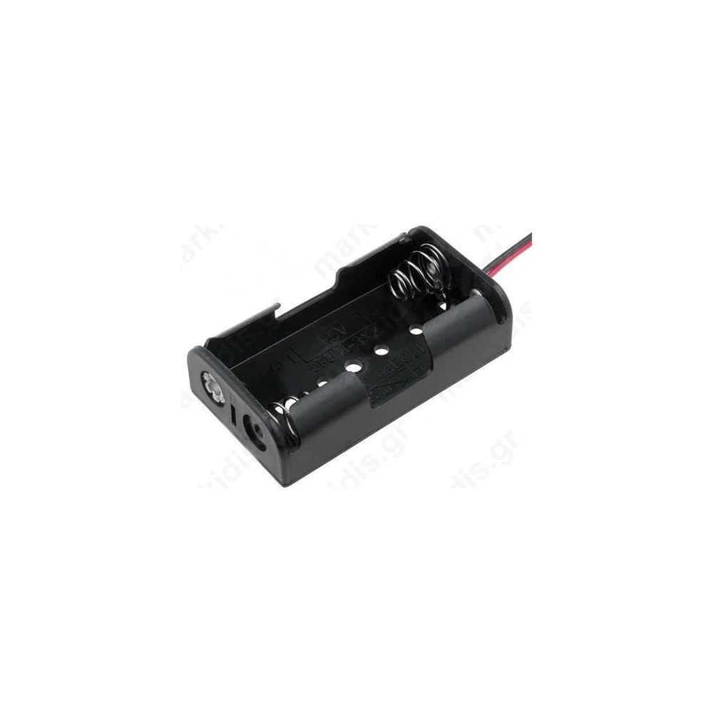 Soporte Salida Cables AA R6 P/2 Pilas Negro