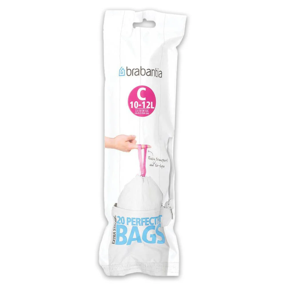 Brabantia Perfectfit Bin Liner Type C 10-12 L, 20 Bags
