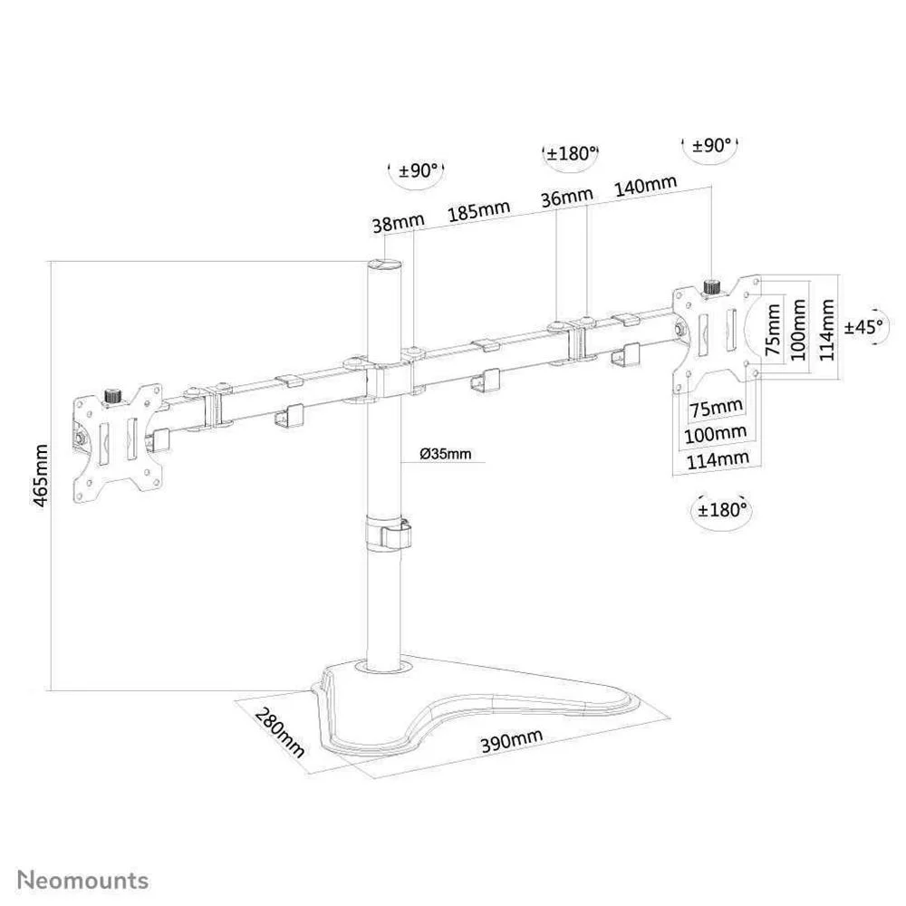 Neomounts Tis 10"-32" 2tft 3gelenke Schw. Max.8kg