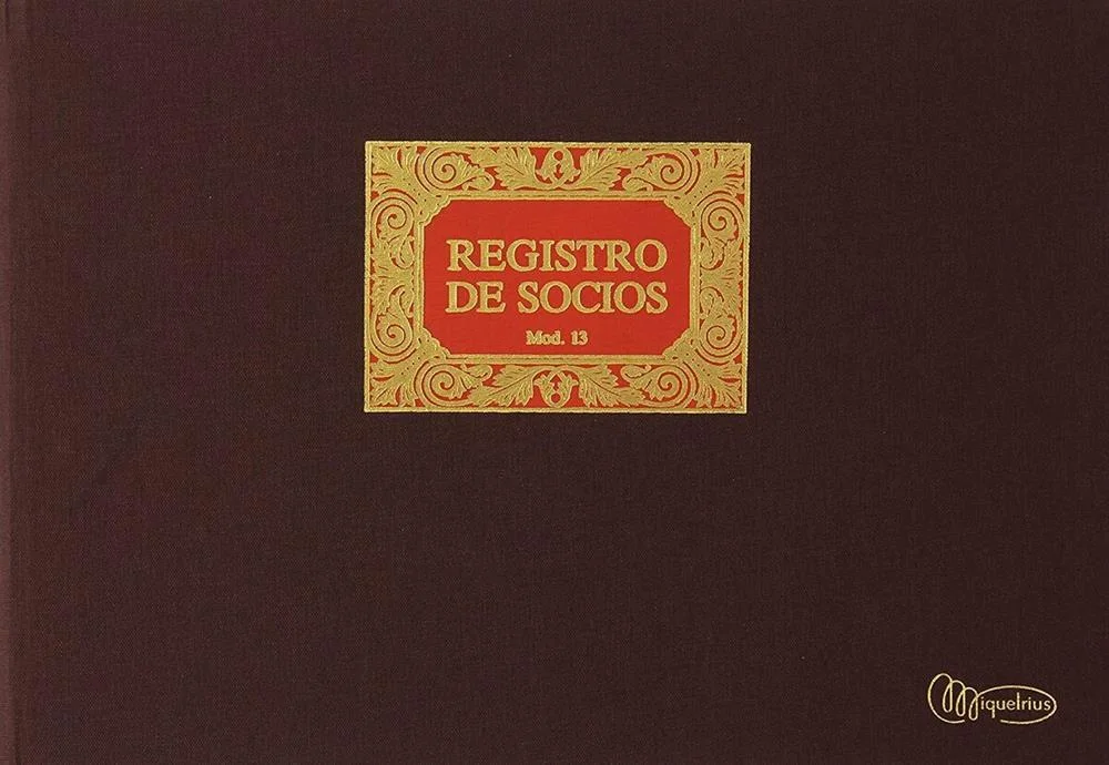 Libro Folio Apaisado 100hojas Registro Socios Mod.