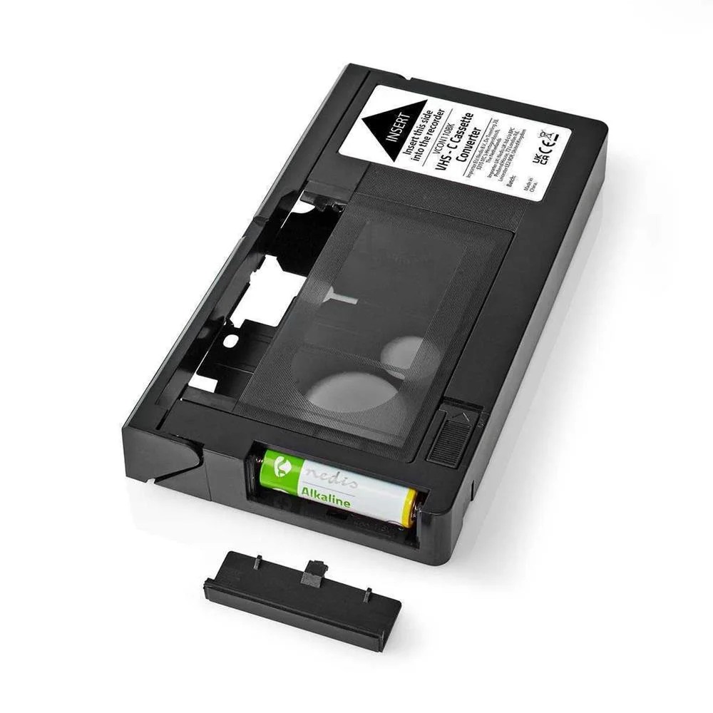 Conversor VHS-C para VHS Preto Nedis