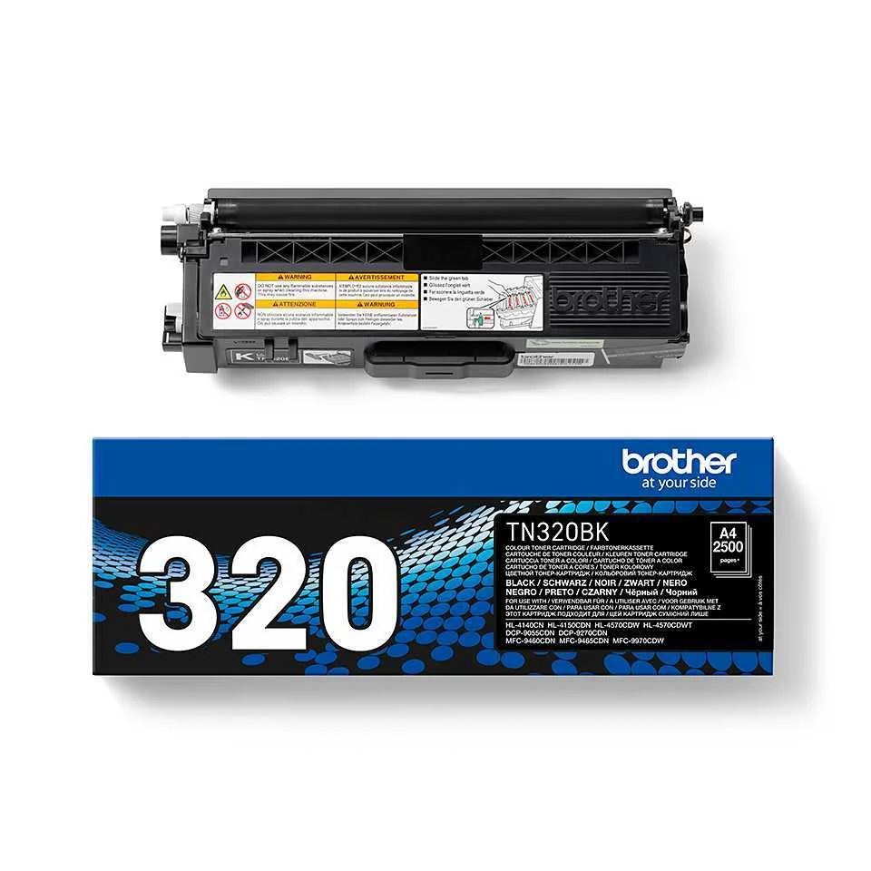 Brother Toner Tn-320bk F?r Hl-4150cdn/4570cdw/4570cdwt// Mfc-9970cdw Black