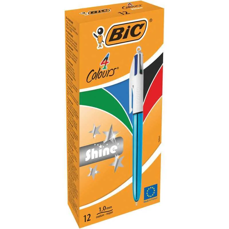 Caneta 4 Cores Shine 1mm Bic