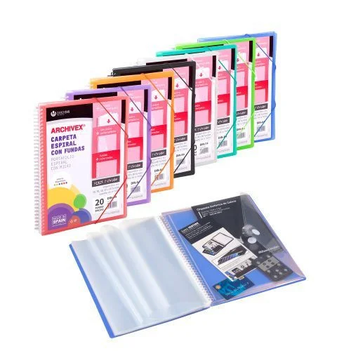 CARPETA ARCHIVEX-STAR ESPIRAL CANGURO 40 FUNDAS C.