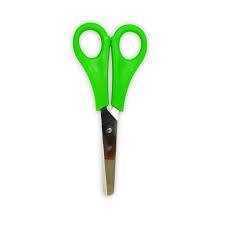 Tijera Escolar Empuñadura Plastico Con Hoja En Acero Inoxidable Y Punta Roma 13 Cm. Faibo Te13