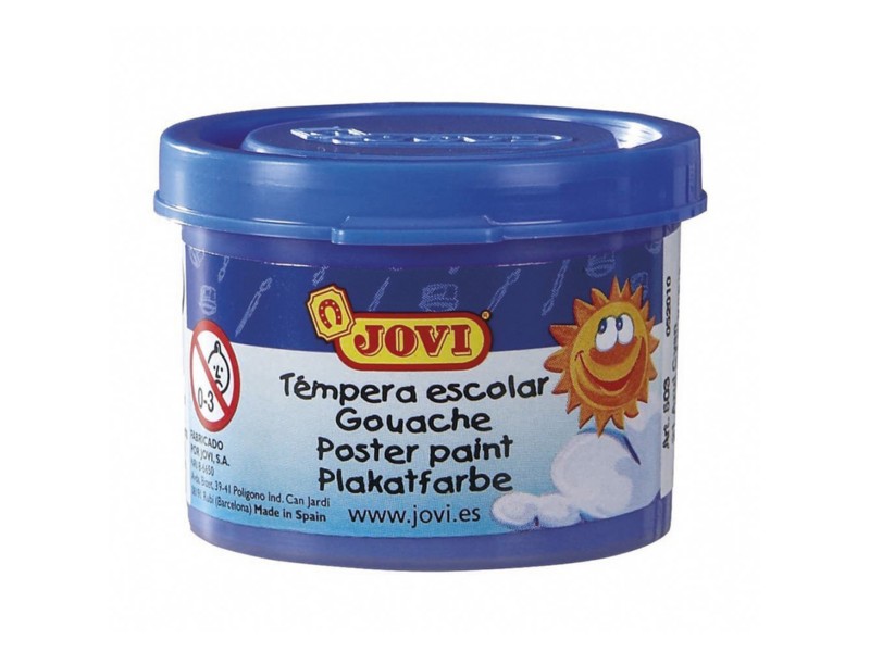 ESTUCHE TÉMPERA ESCOLAR 5 BOTES 35 ML - AZUL OSCU.