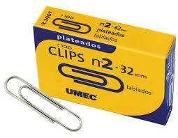 Umec Clips Labiados Caixa 80 un 50 Mm Niquelado 20