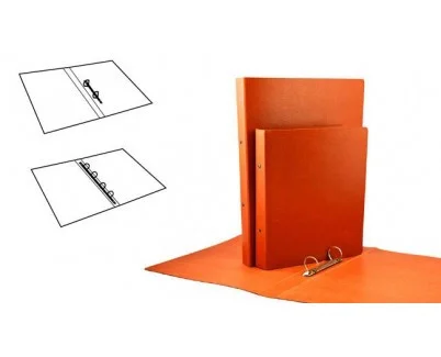 CARPETA ANILLAS REDONDAS CARTON GOFRADO FOLIO NAT.