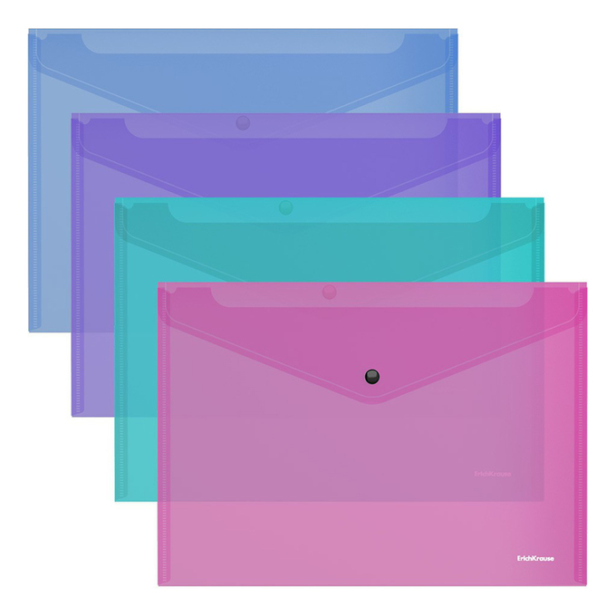Sobre Fizzy Vivid, Semitransparente, A4, Colores Surtidos Erich Krause 47043