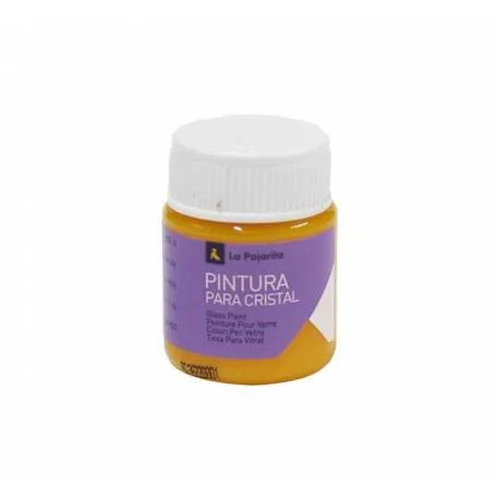 PINTURA PARA CRISTAL AL AGUA CA-02 AMARILLO. 25ML.
