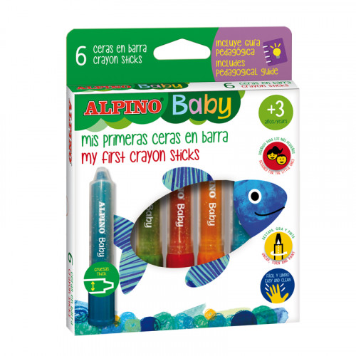 Estuche 6 Ceras En Barra Baby Alpino Px002006