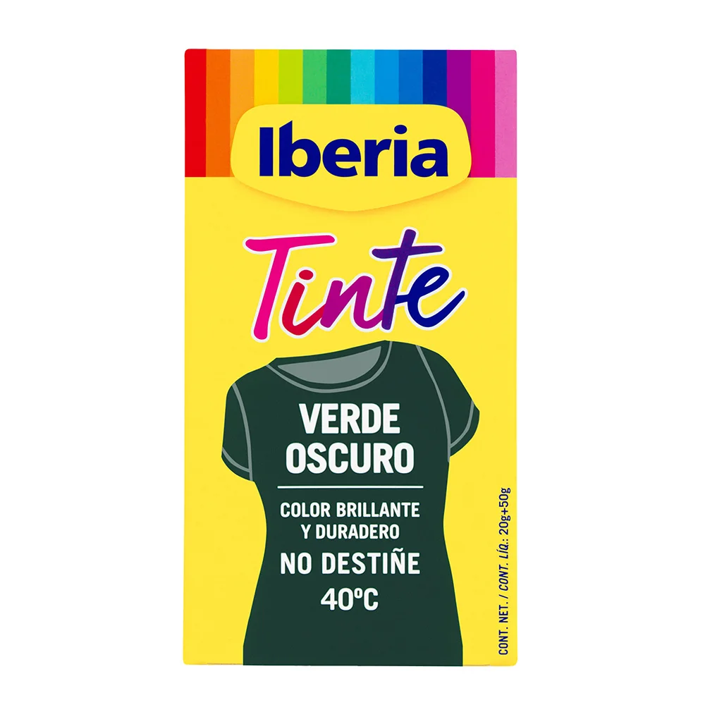 Tinta para tecido Verde Escuro 40ºC Iberia