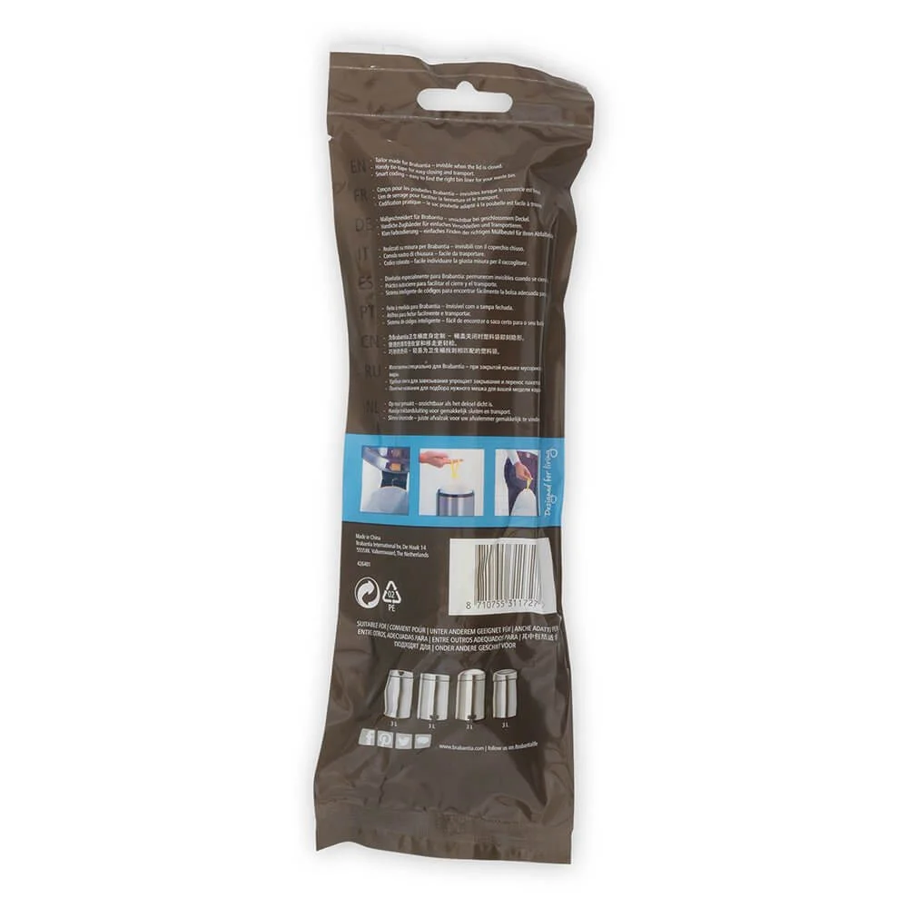 saco do lixo Brabantia PerfectFit Tipo A, 3 L