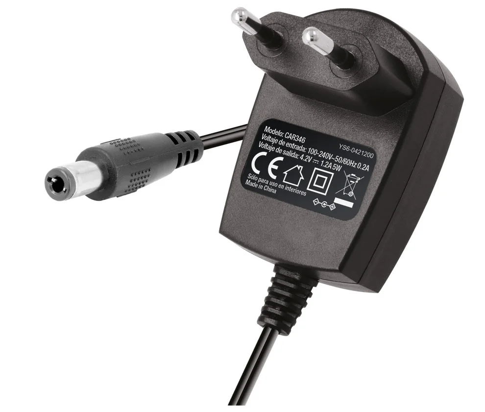 Cargador Pack Baterías de Ion-Litio 4.2v/1.2a