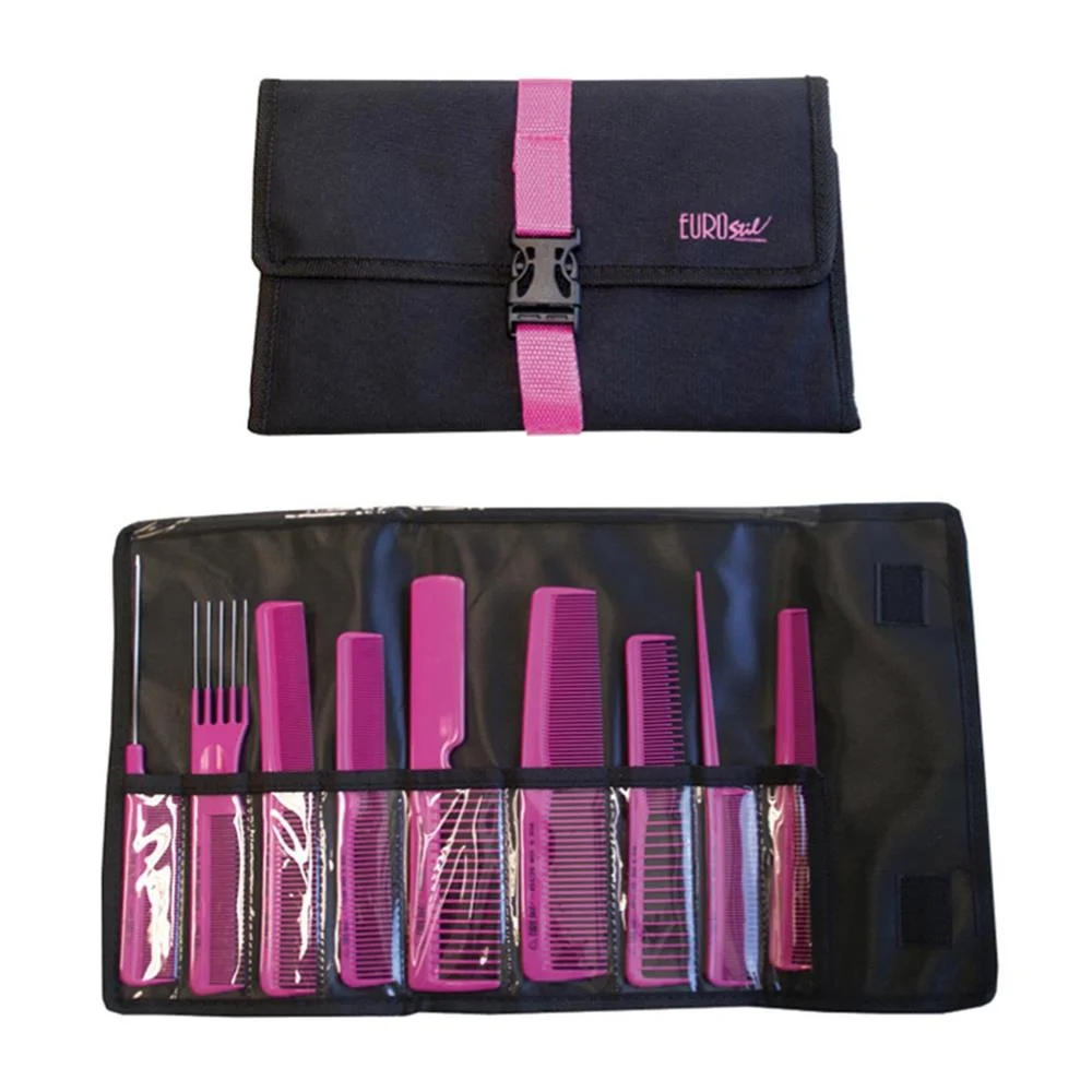 Eurostil Estuche Profesional 9 Peines Colores Con.