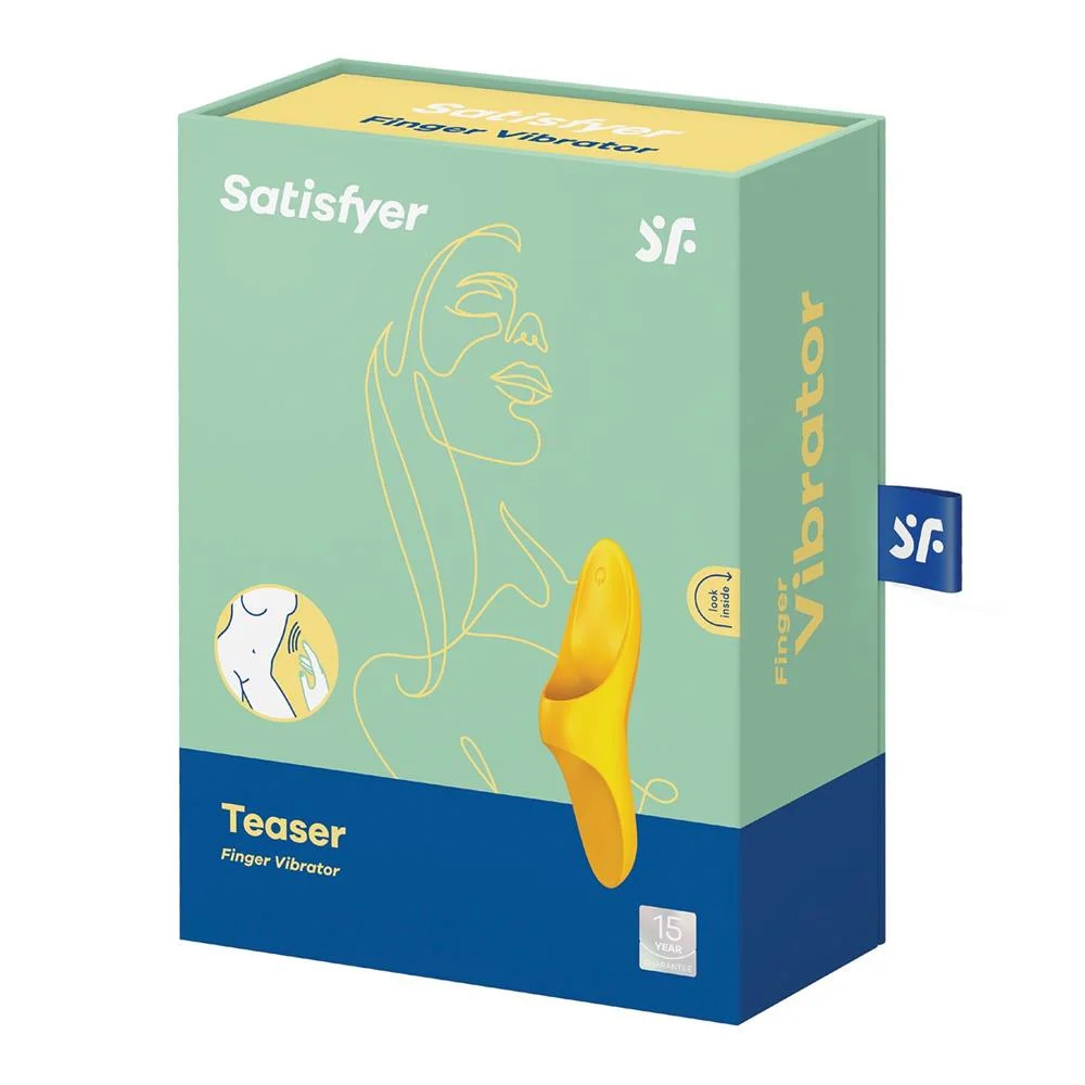 SATISFYER TEASER VIBRADOR DEDO AMARILLO FUERTE 1UN