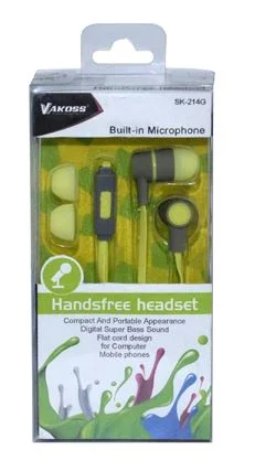 Auriculares Vakoss Sk-214g Verde/Cinza