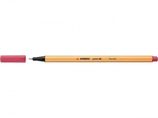 Rotulador Punta Fina Point 88 0.4mm Rojo Fresa St.
