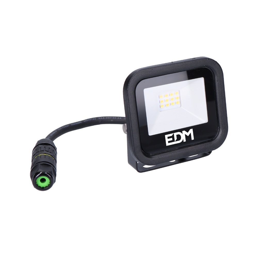 Projetor LED 10w 800lm 6400k Luz Fria Black Serie.