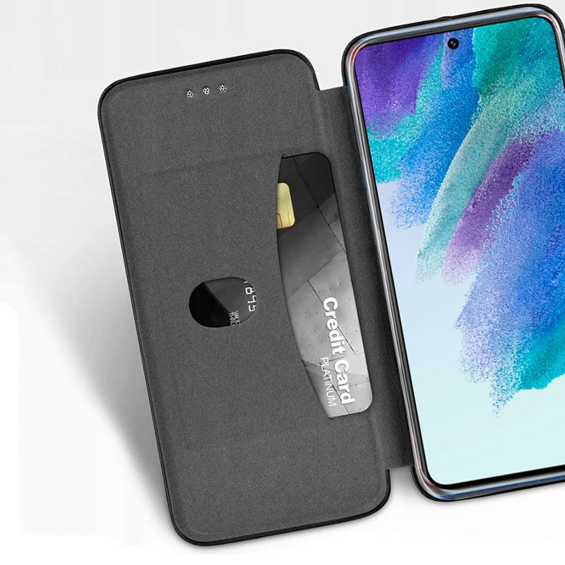 Capa Flip Cover p/ Samsung G990B Galaxy S21 FE Pre