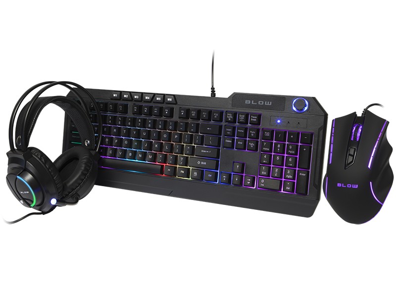 Zestaw Gamingowy Klawiatura + Mysz + Sluchawki