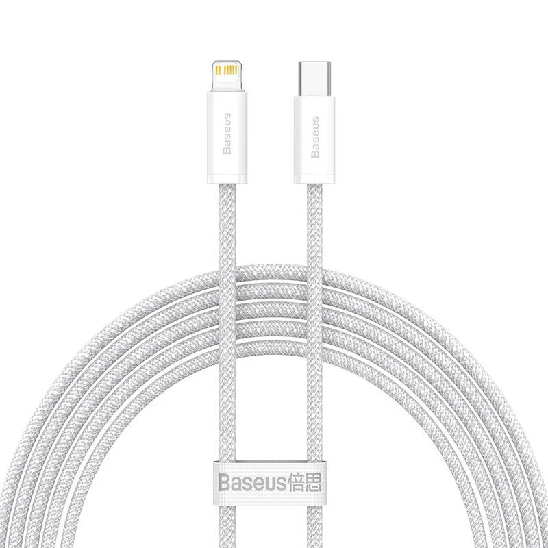 Cabo Lightning 20w 2m Baseus Dynamic Serie Blanco