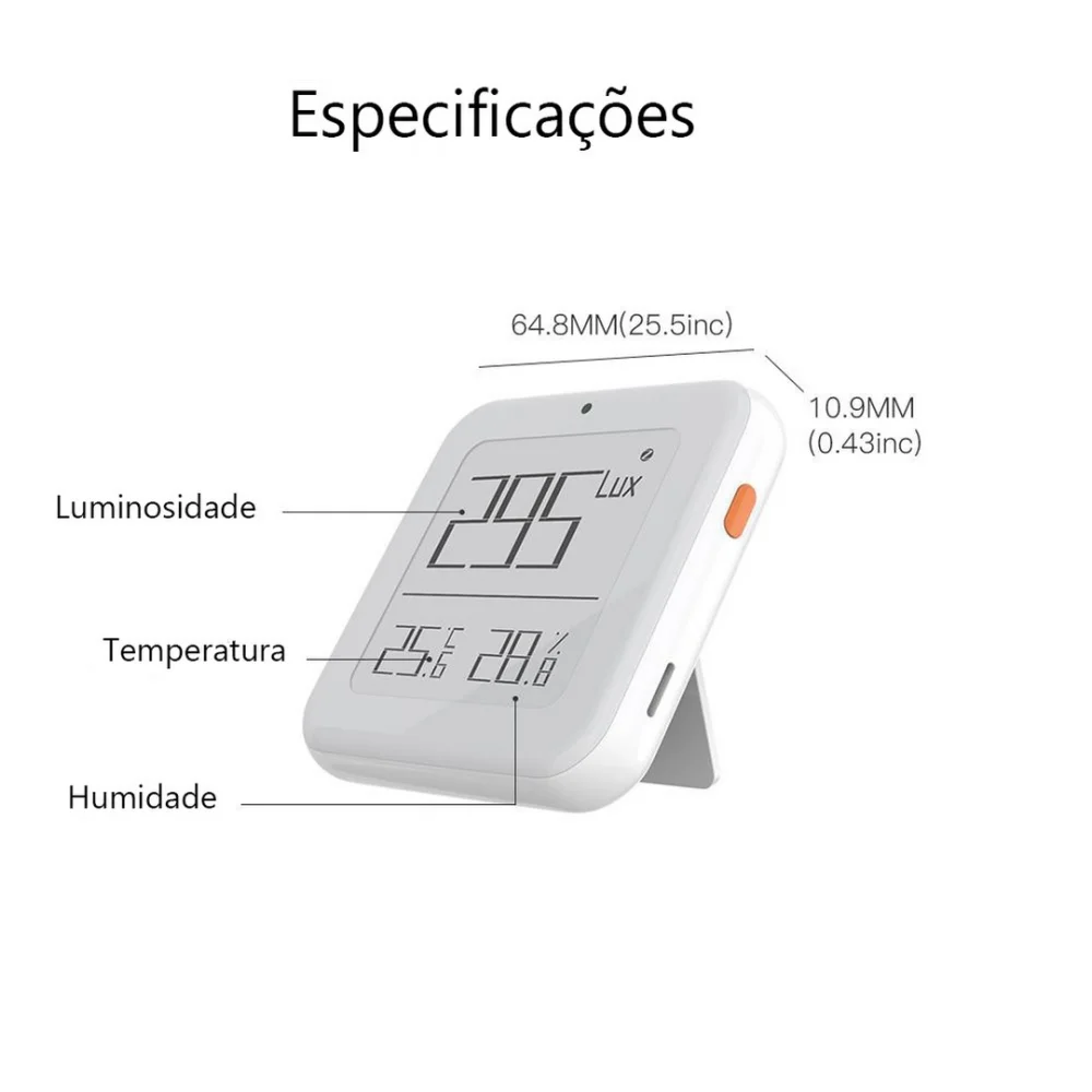Sensor de temperatura, humidade e luz com ecrã