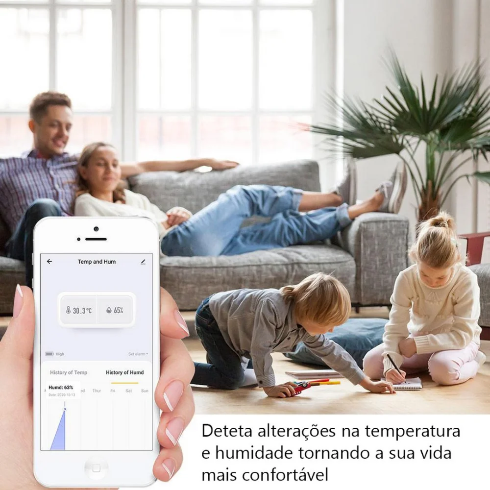 Sensor de temperatura e humidade Zigbee
