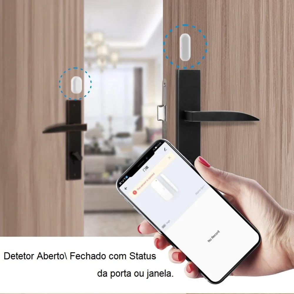 Sensor de porta magnético Zigbee